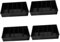 HAPINARY 4 Stück Kasse cash register bargeld aufbewahrung gelddose cash boxes Geldbehälter paletten handy halter aufbewahrungskorb Boxen Münzfach Ticket- Plastik Black