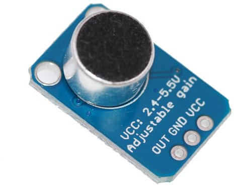 Electret Microphone Amplifier Module, Preamplifier Module MAX4466 with Sound Transmission Technology for Sound Recording, Speech Recognition