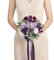 Ling's Moment Purple Bridal Bouquet for Bride, Lilac Wedding Bouquets for Bride Maid of Honor Bridesmaid, 9 Inch Silk Round Artificial Wedding Flowers Bouquets