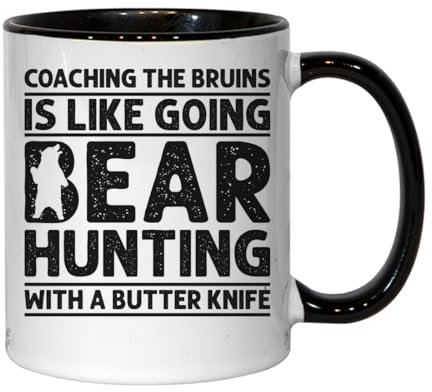 Atspauda Coaching The Bruins Is Like Going Bear Hunting With A Butter Knife Ceramic Tea Coffee Mug Black
