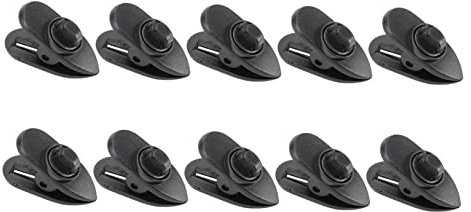 OSALADI 10pcs 360 Wire Cable Clamp Speaker Wall Mount Headphone Line Nip Holder Anti- Winding Clip Earbuds Microphone Collar Clip Headphone Cable Clip Shirt Clip Microphone Headsets Black