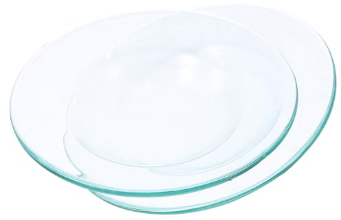 MAGICLULU Lot De 2 Plateaux Chauffe-Fragrance Réutilisables 4.72 Pouces en Verre Transparent pour Lampe Diffuseur De Parfum Et Aromathérapie À La Maison Ou Bureau