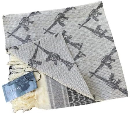 CAZSTYK Religiöser Shemagh-Schal, arabischer Schal, taktischer Turban, Mehrzweck-Kopfwickel, Radfahren, staubdichtes Kopftuch, AK Khaki, As detailed discription