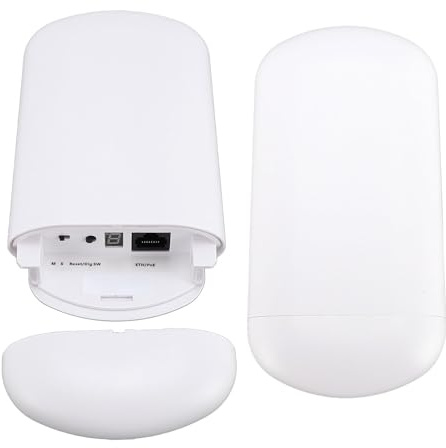 5,8 GHz WiFi Wireless Bridge, Punkt-zu-Punkt Wireless Bridge Outdoor CPE, Große Reichweite Bis zu 1,5 Km, IP65 Wasserdicht, Wireless Bridge mit 24 V PoE-Adapter und 8 DBi