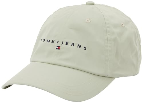 Tommy Jeans Damen Tjw Linear Logo 6 Panel Cap Aw0Aw16868 Verschluss, Green (Misty Sage), Einheitsgröße