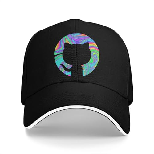 OAUMJIIL Psychedelic Github Baseball Cap Männer Hüte Visier Schutz Snapback Geschenke Caps