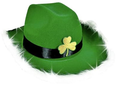 Disfraz de duende de lujo para hombre y adulto, disfraz de duende para el día de San Patricio, sombrero irlandés verde irlandés, sombrero de duende para mujer