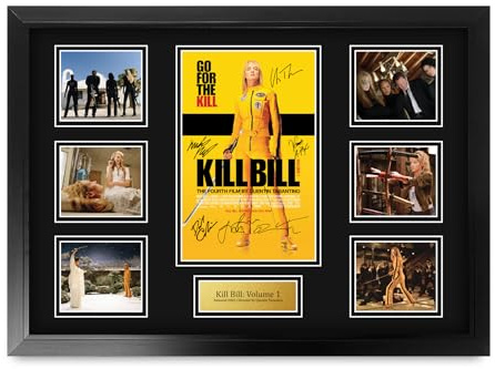HWC Trading Kill Bill Vol 1 Geschenke Geducktes Signiertes Autogramm Foto für Fans von Film Memorabilien - A2 Gerahmt