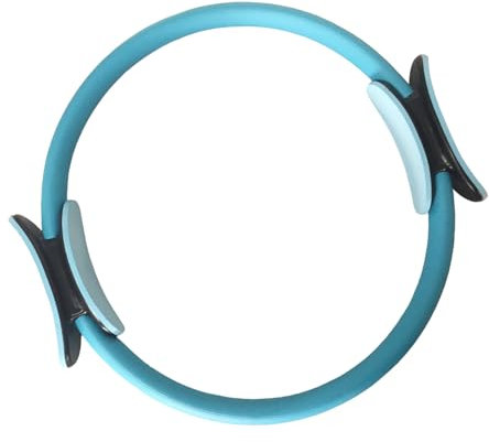 Pilates Ring 36 cm - Fitnessring mit rutschfesten Griffen für effektives Training, Widerstandsring für Yoga, Pilates und Muskelaufbau, ideal für Beine, Bauch, Arme und Po (Blue)