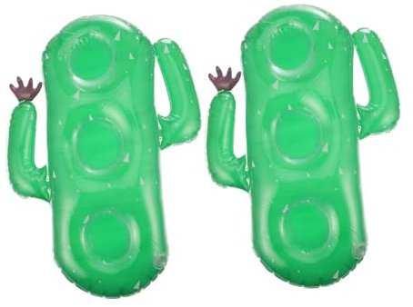 SOPOTUTU 2 Piezas Posavasos Inflables Cactus de Bebidas para Piscina y Fiestas Flotantes