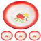 GOTTAJOY 4pcs Vintage Retro Round Enamel Plates 18cm Floral Design for Hot Pot Bbq Camping Durable Metal Home Serving