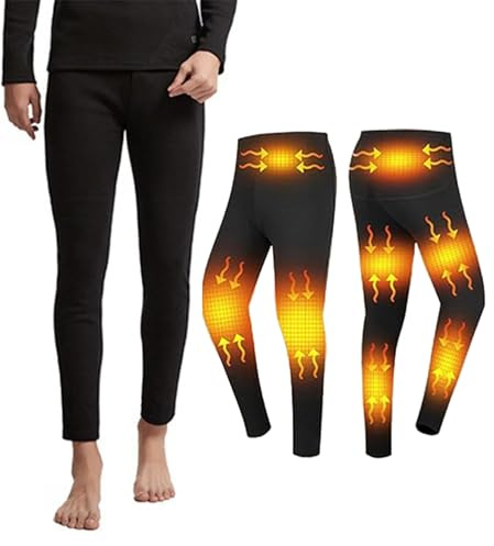 Beheizbare Thermohose Herren Winter, Beheizbare Hosen USB mit 8 Heizzonen | Beheizbare Thermo Hose Herren mit 3 Temperaturen, Beheizter Hosen für Outdoor Wandern Ski, Moto, Jagd, Angel