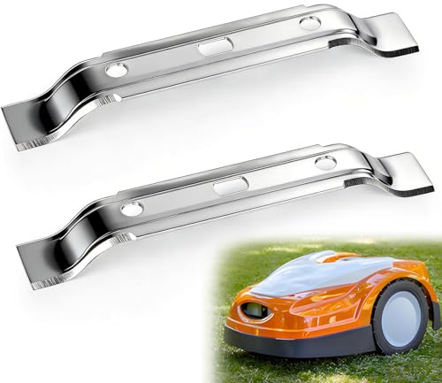 iKALULA 2 Stück Mähroboter Messer Kompatibel mit Stihl Mähroboter iMOW RMI 422, RMI422 P, RMI 422 PC, RMI 522 C, Edelstahl Messerklingen für Rasenpflege Im Garten - 200mm, Silber