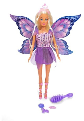 Simba Steffi Love Fantasy Fairy – Puppe (29 cm) als Zauberhafte Fee mit beweglichen Flügeln, Kamm & Haarclips, magisches Rollenspiel für Kinder ab 3 Jahren