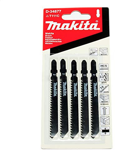Makita D-34877 Universal Fitting Jigsaw Blades - Basic Cut Wood