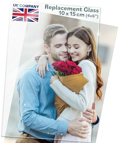 Icona Bay - 6x4 Heat-Strengthened Glass Replacement for Picture Frame - 6 x 4, 2 Pack - Replacement Glass for 6 by 4 Photo Frame - Semi-Tempered Cover Sheet