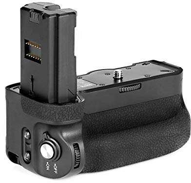 Meike MK A9 Battery Grip with Vertical Shooting Function Dual Power Supply for Sony A9 A7RIII A7III Camera (MK-A9 Battery Grip (No Remote Control)