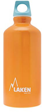Bot. alu. Futura 0,6 L.-tapón azul -Naranja Bot.