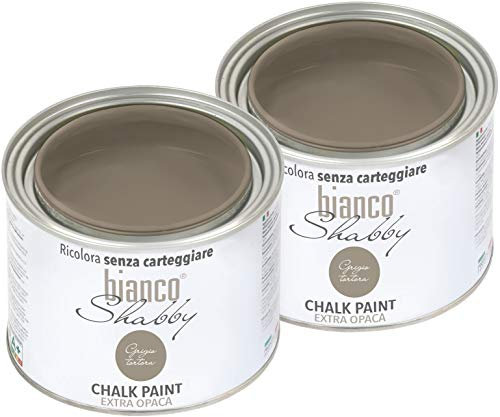 CHALK PAINT Peinture Shabby Chic Vintage pour meubles et murs Extra opaque, gris