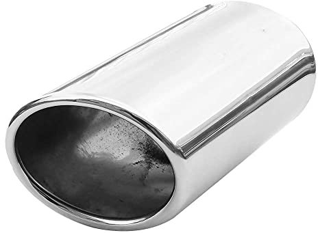 Universal Auspuffblende Endrohr Sport Schalldämpfer Edelstahl Chrom