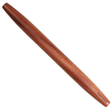 Muso Wood Französisches Teigroller zum Backen, Sapele Holz Nudelholz für Fondant, Kuchenkruste, Keks, Gebäck (Französisch 40cm)