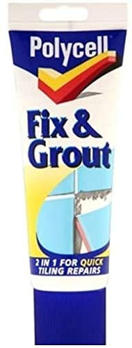 POLYCELL 2 x Tile Caulk Tube 330g White Acrylic Water Resistant