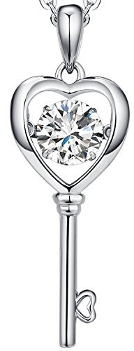 Kette Schlüssel,Halskette Schlüssel Damen Herz Schlüssel Kette,Kette mit Schlüssel 925 Sterling Silber Herz Schlüssel Anhänger Schmuck für Damen Frauen Schlüssel Halskette,Schmuck Schlüssel Silber