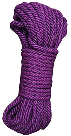 Fendawn Strive - Corda in canapa naturale, 8 mm, 20 m, 20 m, spago di iuta per lavori artistici fai da te, colore: viola