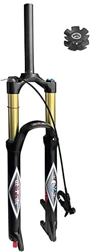 aiNPCde 26/27.5/29 inch Bicycle MTB Suspension Front Fork 140mm Travel, Rebound Adjust 1-1/8 Straight/Tapered Tube Manual/Remote Lockout Mountain Bike Air Fork