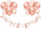 Girls Happy 18th Birthday Banners Rose Gold 18th Happy Birthday Banner Bunting Including 12 Pack 12” Latex Printed Balloons Girls Decorations Supplies