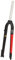 Fourche Avant de Vélo, Une Version de Frein à Disque de Pilier 160mm/6.3in Fourche de Vélo de Montagne Rigide pour 26in, 27.5in, 29in Universal(Noir Rouge) Bicyclettes et pièces détachées