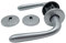 Glac Store® Kit 2 Pezzi Coppia Maniglie Maniglia per Porte Interne Rosetta Rotonda Tonda Design Economica Leggera ma Robusta