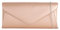 UShopUK Sac à main en simili cuir uni pour mariage, bal de fin d'année, soirée, rose gold, medium