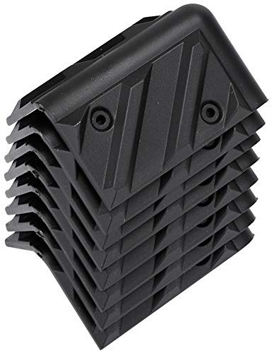 8PCS Thickening Speaker, Protector Plastic Right Angle Speaker Grill Corner Pegs Wrap with Screw Kits Black