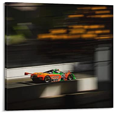 KYNA Klassisches Rennauto-Poster für Mazda 787B #202 Vintage-Sportwagen-Poster, dekoratives Gemälde, Leinwand, Wandposter und Kunstbild, modernes Familien-Schlafzimmer, Dekor-Poster, 70 x 70 cm