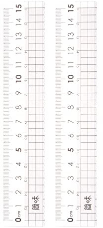 sourcing map 2Stk Gerades Lineal 15cm Metrisch Klar Messen Werkzeug Schachbrett Design mit Wellung Linie Weiß