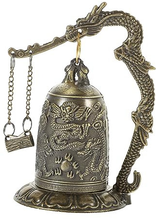 TOYANDONA Vintage-glockenornament Aus Kupfer Kreativer Büroschmuck Verarbeitet Mit Drachenmuster Schreibtischdekoration Antike Techniken Klare Multifunktionales Design