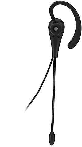 Lazmin112 Single Earbud, One Ear Headset with Microphone, Mono Headphone Hook, Wired Noise Cancelling Monaural Earpiece with In Line Control, for Call Center Office Driving (Type-C)
