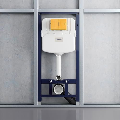 Duravit DuraSystem - Trockenbau-WC-Installationselement, Maße 500 x 1150 x 126 mm, blau, selbsttragend, höhenverstellbar, Dual Flush, schwitzwassergedämmt, teilweise vormontiert