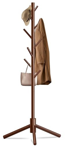 Unisakey Porte-manteau en bois (marron)