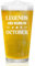 Joymaking Beer Glass - Legends Are Born in October, Birthday Gift for Men Who Have Everything - Unique 15oz Present