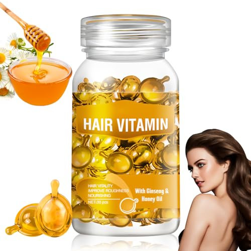 Capsule de sérum de vitamines pour cheveux, enrichie en huiles d'avocat de macadamia marocaine, vitamines A, C, E, B5, anti-frisottis, huile essentielle (style C)