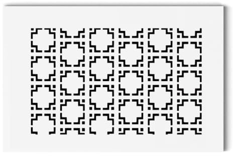 AHANDMAKER Cubierta de ventilación de acrílico cubierta decorativa para recirculación de aire con patrón cuadrado cubierta de ventilación de pestaña cubierta decorativa blanca total 11.81x7.87