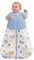 Happy Cherry Gigoteuse Hiver pour Bébé Fille Garçon Sac de Couchage Coton 1.5 TOG Turbulette Emmaillotage Sans Manches pour Nouveau-né 0-6 Mois Bleu