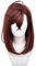 Cosplay Perücke Braun Langhaar Glattes Haar mit Pony für Frauen Anime Cos Perfekt für Halloween Party