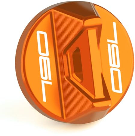 Modeer Motorrad Motor Öleinfülldeckel Kompatibel mit 790 DUKE/L 2018-2024 | 790 ADVENTURE/R 2019-2024 Zubehör (orange)