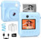 Camara Fotos Infantil Instantanea, HD 1080P 48MP Cámara Instantánea con Tarjeta de 32G y Papel Fotográfico de Impresión (Azul)
