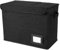 Foppla Document Box,Comic Book Storage Box Foldable Comic Book Bin Washable Integrated Comic Book Box Comic Book Organizer with Handle Enclosed Lid for Home Office (black)