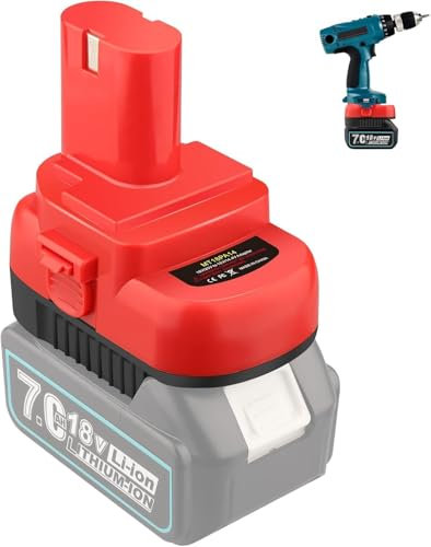 MT18PA14 Adaptateur de batterie pour outils Makita 18 V vers 12 V/14,4 V NI-MH/NI-Cd compatible avec batterie Makita 18 V Li-Ion pour outils électriques 12 V 14,4 V PA12 1220 1235