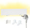 Dalsys Riscaldatore antimuffa 60W, 12 x 60 x 1,3cm, antimuffa per parete e bagno, riscaldatore elettrico a infrarossi, certificato IP44